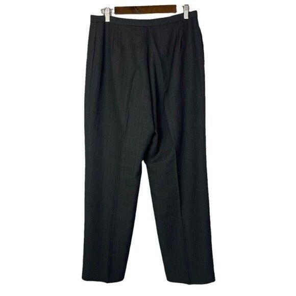 Tahari Dark Gray Wide Leg High Rise Dress Pant 12 - Picture 2 of 4